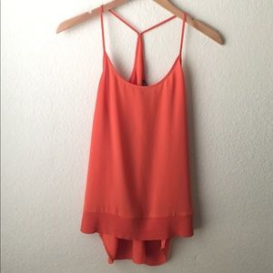 Trouve Orange Racerback Top